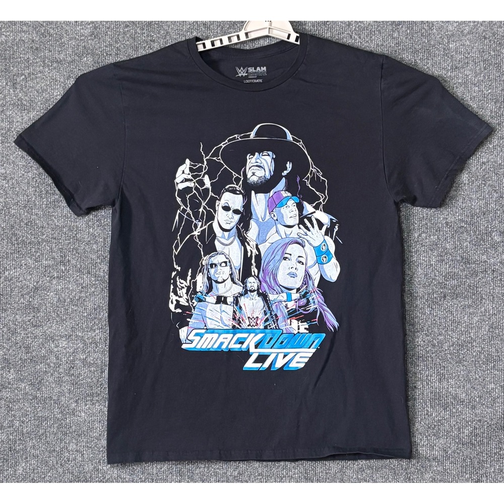 WWE  SmackDown Live‎ T-Shirt Mens Large Black Loot Crate 20th Anniversary